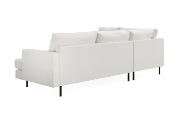 Menard Compact 4-seters Venstrevendt L-formet Sjeselongsofa i Bouclé - Hvit - Møbler - Sofaer - Sofaer med sjeselong - 4 seters sofa med divan