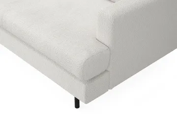 Menard Compact 4-seters Venstrevendt L-formet Sjeselongsofa i Bouclé - Hvit - Møbler - Sofaer - Sofaer med sjeselong - 4 seters sofa med divan