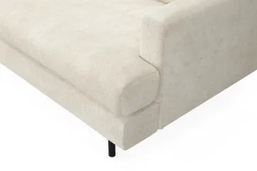 Menard Compact 4-seters Venstrevendt L-formet Sjeselongsofa i Fløyel - Kremhvit - Møbler - Sofaer - Sofaer med sjeselong - 4 seters sofa med divan