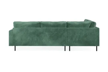 Menard Compact 4-seters Venstrevendt L-formet Sjeselongsofa i Fløyel - Mørk grønn - Møbler - Sofaer - Sofaer med sjeselong - 4 seters sofa med divan