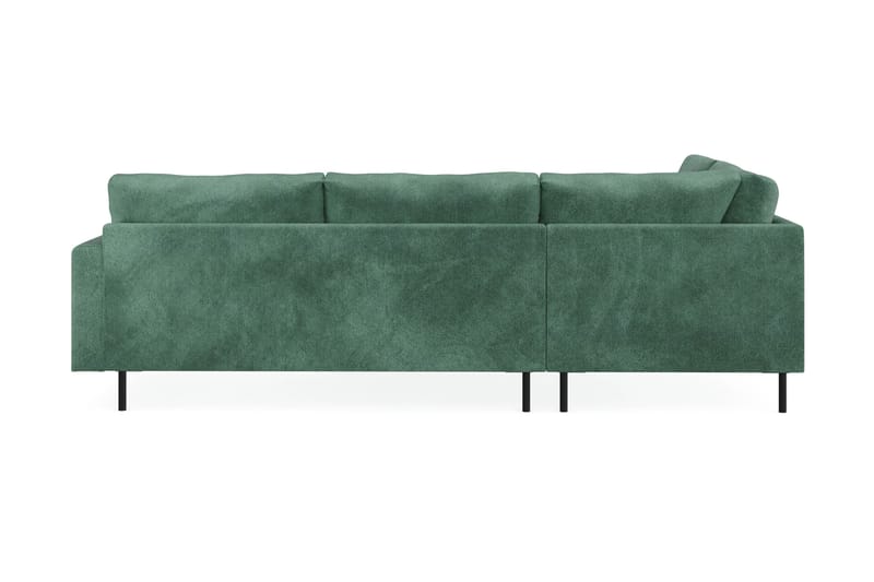 Menard Compact 4-seters Venstrevendt L-formet Sjeselongsofa i Fløyel - Mørk grønn - Møbler - Sofaer - Sofaer med sjeselong - 4 seters sofa med divan