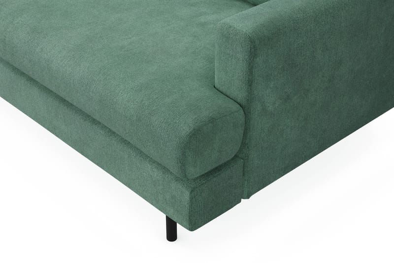 Menard Compact 4-seters Venstrevendt L-formet Sjeselongsofa i Fløyel - Mørk grønn - Møbler - Sofaer - Sofaer med sjeselong - 4 seters sofa med divan