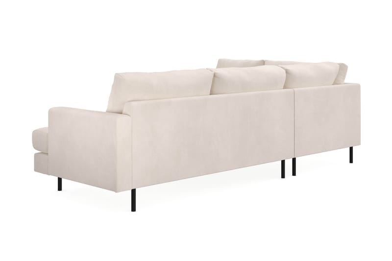 Menard Compact 4-seters Venstrevendt L-formet Sjeselongsofa i Manchester - Beige - Møbler - Sofaer - Sofaer med sjeselong - 4 seters sofa med divan
