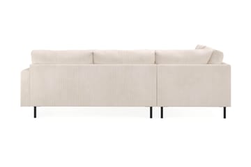 Menard Compact 4-seters Venstrevendt L-formet Sjeselongsofa i Manchester - Beige - Møbler - Sofaer - Sofaer med sjeselong - 4 seters sofa med divan