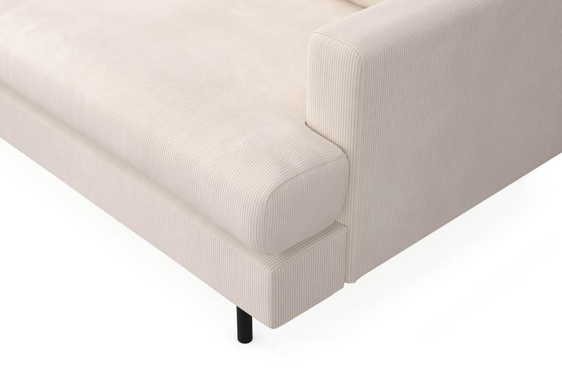 Menard Compact 4-seters Venstrevendt L-formet Sjeselongsofa i Manchester - Beige - Møbler - Sofaer - Sofaer med sjeselong - 4 seters sofa med divan