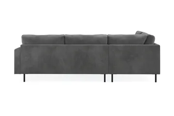 Menard Compact 4-seters Venstrevendt L-formet Sjeselongsofa i Manchester - Grå - Møbler - Sofaer - Sofaer med sjeselong - 4 seters sofa med divan