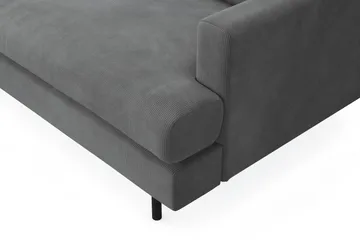 Menard Compact 4-seters Venstrevendt L-formet Sjeselongsofa i Manchester - Grå - Møbler - Sofaer - Sofaer med sjeselong - 4 seters sofa med divan