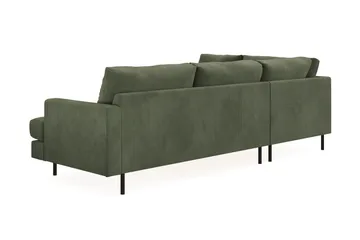 Menard Compact 4-seters Venstrevendt L-formet Sjeselongsofa i Manchester - Grønn - Møbler - Sofaer - Sofaer med sjeselong - 4 seters sofa med divan
