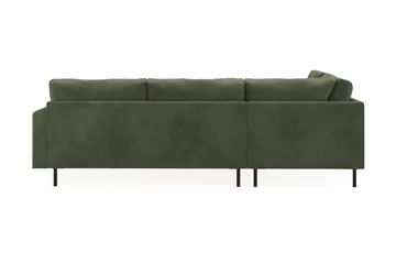 Menard Compact 4-seters Venstrevendt L-formet Sjeselongsofa i Manchester - Grønn - Møbler - Sofaer - Sofaer med sjeselong - 4 seters sofa med divan