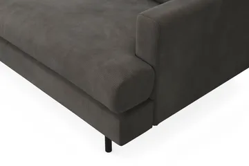 Menard Compact 4-seters Venstrevendt L-formet Sjeselongsofa i Manchester - Mørk grå - Møbler - Sofaer - Sofaer med sjeselong - 4 seters sofa med divan