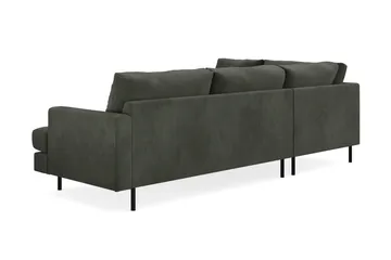 Menard Compact 4-seters Venstrevendt L-formet Sjeselongsofa i Manchester - Mørk grønn - Møbler - Sofaer - Sofaer med sjeselong - 4 seters sofa med divan