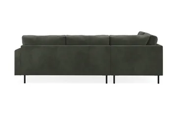 Menard Compact 4-seters Venstrevendt L-formet Sjeselongsofa i Manchester - Mørk grønn - Møbler - Sofaer - Sofaer med sjeselong - 4 seters sofa med divan