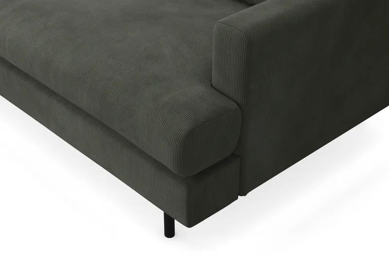 Menard Compact 4-seters Venstrevendt L-formet Sjeselongsofa i Manchester - Mørk grønn - Møbler - Sofaer - Sofaer med sjeselong - 4 seters sofa med divan