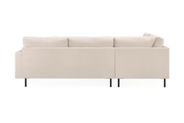 Menard Compact 4-seters Venstrevendt L-formet Sjeselongsofa i Stoff - Beige - Møbler - Sofaer - Sofaer med sjeselong - 4 seters sofa med divan