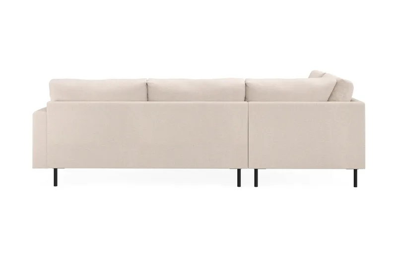 Menard Compact 4-seters Venstrevendt L-formet Sjeselongsofa i Stoff - Beige - Møbler - Sofaer - Sofaer med sjeselong - 4 seters sofa med divan