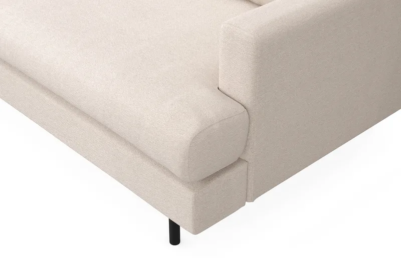 Menard Compact 4-seters Venstrevendt L-formet Sjeselongsofa i Stoff - Beige - Møbler - Sofaer - Sofaer med sjeselong - 4 seters sofa med divan