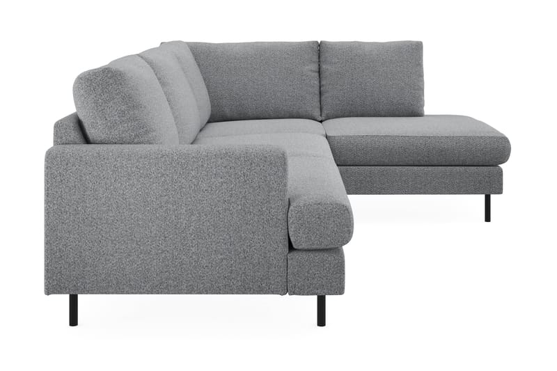 Menard Compact 4-seters Venstrevendt L-formet Sjeselongsofa i Stoff - Grå - Møbler - Sofaer - Sofaer med sjeselong - 4 seters sofa med divan