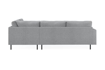 Menard Compact 4-seters Venstrevendt L-formet Sjeselongsofa i Stoff - Grå - Møbler - Sofaer - Sofaer med sjeselong - 4 seters sofa med divan