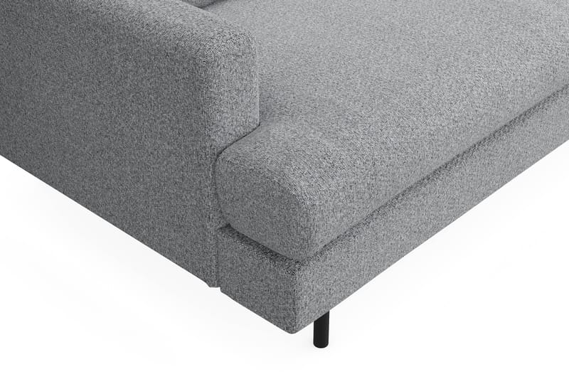 Menard Compact 4-seters Venstrevendt L-formet Sjeselongsofa i Stoff - Grå - Møbler - Sofaer - Sofaer med sjeselong - 4 seters sofa med divan