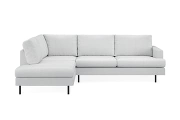 Menard Compact 4-seters Venstrevendt L-formet Sjeselongsofa i Stoff - Lys grå - Møbler - Sofaer - Sofaer med sjeselong - 4 seters sofa med divan