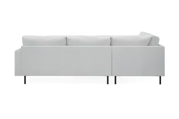 Menard Compact 4-seters Venstrevendt L-formet Sjeselongsofa i Stoff - Lys grå - Møbler - Sofaer - Sofaer med sjeselong - 4 seters sofa med divan