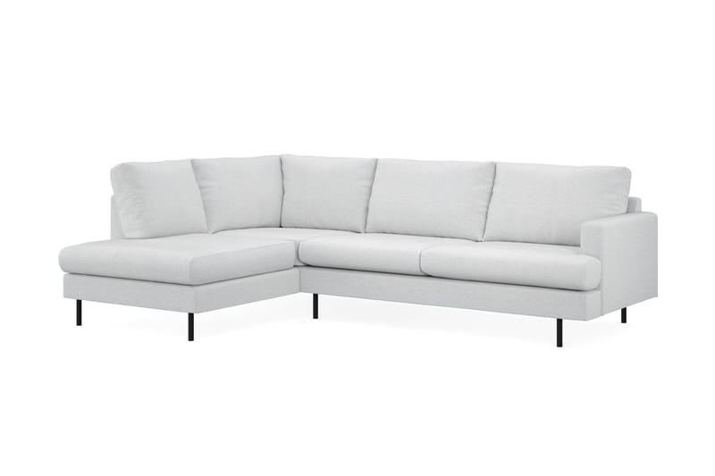 Menard Compact 4-seters Venstrevendt L-formet Sjeselongsofa i Stoff - Lys grå - Møbler - Sofaer - Sofaer med sjeselong - 4 seters sofa med divan