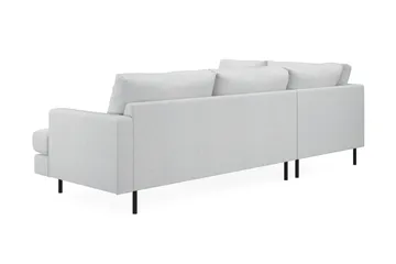 Menard Compact 4-seters Venstrevendt L-formet Sjeselongsofa i Stoff - Lys grå - Møbler - Sofaer - Sofaer med sjeselong - 4 seters sofa med divan