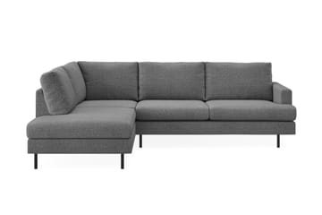 Menard Compact 4-seters Venstrevendt L-formet Sjeselongsofa i Stoff - Mørk grå - Møbler - Sofaer - Sofaer med sjeselong - 4 seters sofa med divan