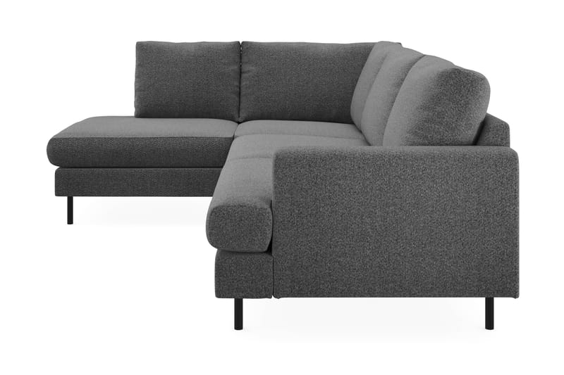 Menard Compact 4-seters Venstrevendt L-formet Sjeselongsofa i Stoff - Mørk grå - Møbler - Sofaer - Sofaer med sjeselong - 4 seters sofa med divan