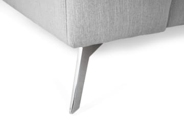 Ocean Lyx 4-seters Høyrevendt L-formet Sjeselongsofa i Stoff - Grå - Møbler - Sofaer - Sofaer med sjeselong - 4 seters sofa med divan