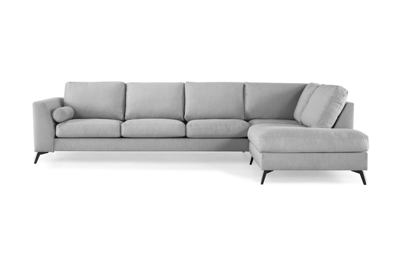Ocean Lyx 4-seters Høyrevendt L-formet Sjeselongsofa i Stoff - Grå - Møbler - Sofaer - Sofaer med sjeselong - 4 seters sofa med divan