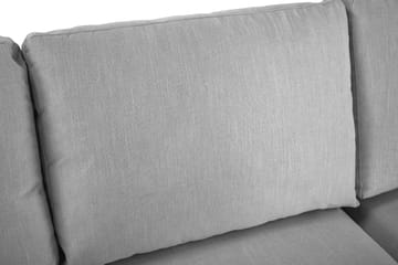 Ocean Lyx 4-seters Høyrevendt L-formet Sjeselongsofa i Stoff - Grå - Møbler - Sofaer - Sofaer med sjeselong - 4 seters sofa med divan