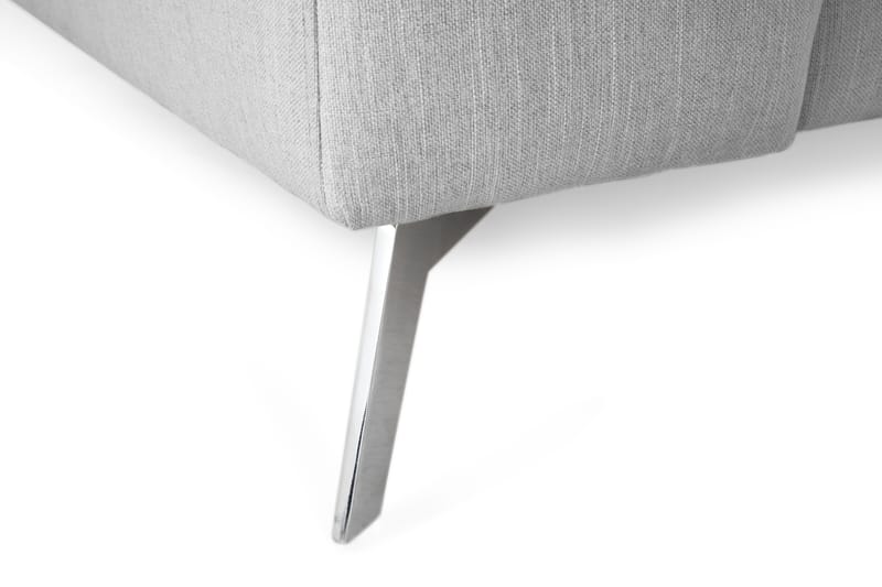 Ocean Lyx 4-seters Høyrevendt L-formet Sjeselongsofa i Stoff - Grå - Møbler - Sofaer - Sofaer med sjeselong - 4 seters sofa med divan