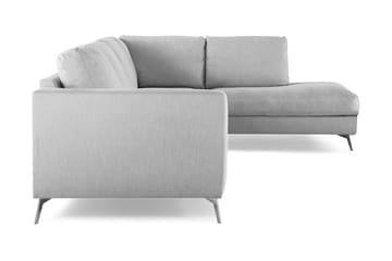 Ocean Lyx 4-seters Høyrevendt L-formet Sjeselongsofa i Stoff - Grå - Møbler - Sofaer - Sofaer med sjeselong - 4 seters sofa med divan