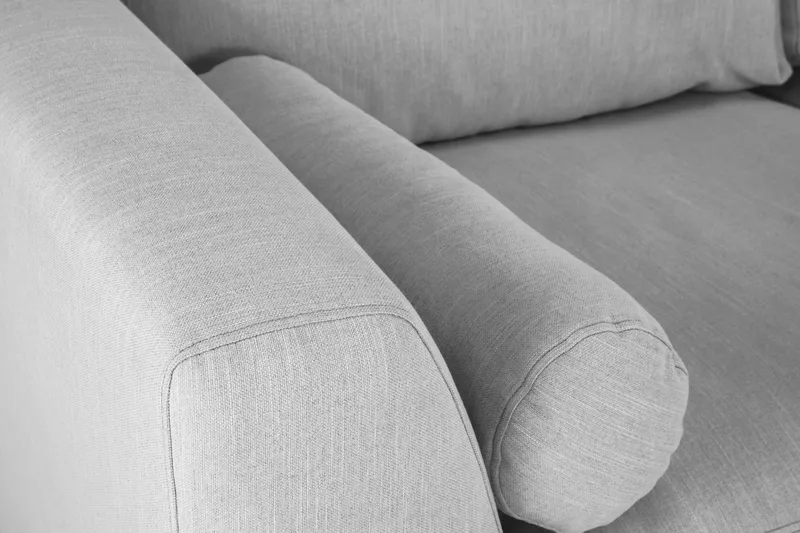 Ocean Lyx 4-seters Høyrevendt L-formet Sjeselongsofa i Stoff - Grå - Møbler - Sofaer - Sofaer med sjeselong - 4 seters sofa med divan