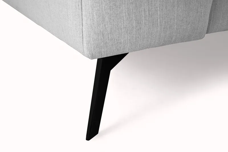 Ocean Lyx 4-seters Høyrevendt L-formet Sjeselongsofa i Stoff - Grå - Møbler - Sofaer - Sofaer med sjeselong - 4 seters sofa med divan