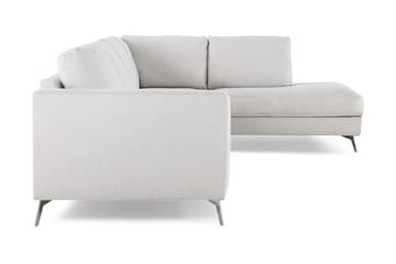 Ocean Lyx 4-seters Høyrevendt L-formet Sjeselongsofa i Stoff - Lys grå - Møbler - Sofaer - Sofaer med sjeselong - 4 seters sofa med divan