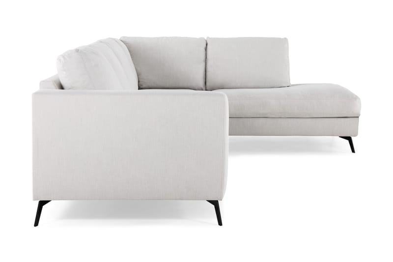 Ocean Lyx 4-seters Høyrevendt L-formet Sjeselongsofa i Stoff - Lys grå - Møbler - Sofaer - Sofaer med sjeselong - 4 seters sofa med divan