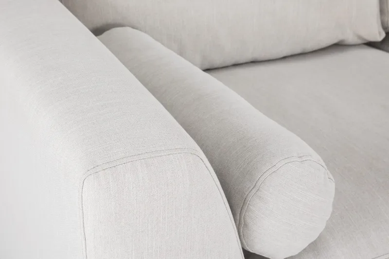 Ocean Lyx 4-seters Høyrevendt L-formet Sjeselongsofa i Stoff - Lys grå - Møbler - Sofaer - Sofaer med sjeselong - 4 seters sofa med divan
