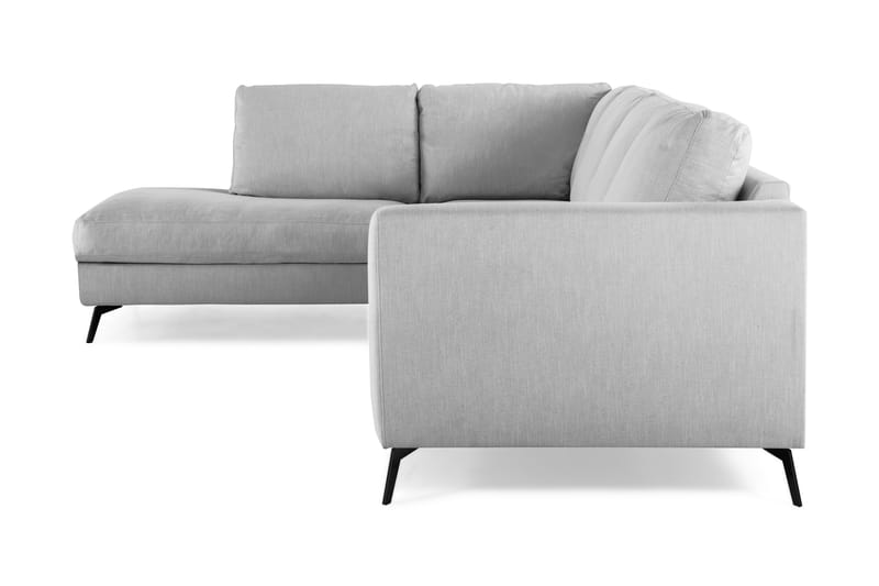Ocean Lyx 4-seters Venstrevendt L-formet Sjeselongsofa i Stoff - Grå - Møbler - Sofaer - Sofaer med sjeselong - 4 seters sofa med divan