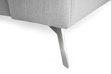 Ocean Lyx 4-seters Venstrevendt L-formet Sjeselongsofa i Stoff - Grå - Møbler - Sofaer - Sofaer med sjeselong - 4 seters sofa med divan