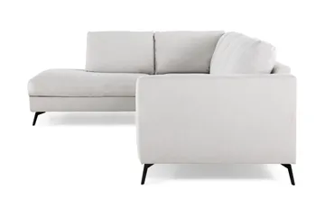 Ocean Lyx 4-seters Venstrevendt L-formet Sjeselongsofa i Stoff - Lys grå - Møbler - Sofaer - Sofaer med sjeselong - 4 seters sofa med divan