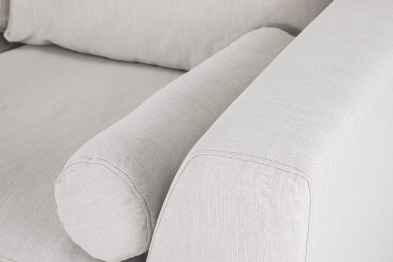 Ocean Lyx 4-seters Venstrevendt L-formet Sjeselongsofa i Stoff - Lys grå - Møbler - Sofaer - Sofaer med sjeselong - 4 seters sofa med divan