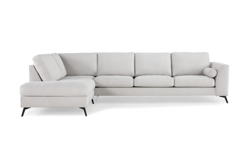 Ocean Lyx 4-seters Venstrevendt L-formet Sjeselongsofa i Stoff - Lys grå - Møbler - Sofaer - Sofaer med sjeselong - 4 seters sofa med divan