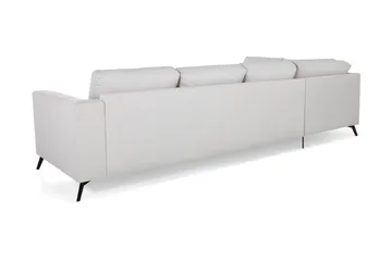 Ocean Lyx 4-seters Venstrevendt L-formet Sjeselongsofa i Stoff - Lys grå - Møbler - Sofaer - Sofaer med sjeselong - 4 seters sofa med divan
