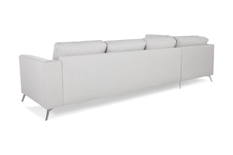Ocean Lyx 4-seters Venstrevendt L-formet Sjeselongsofa i Stoff - Lys grå - Møbler - Sofaer - Sofaer med sjeselong - 4 seters sofa med divan