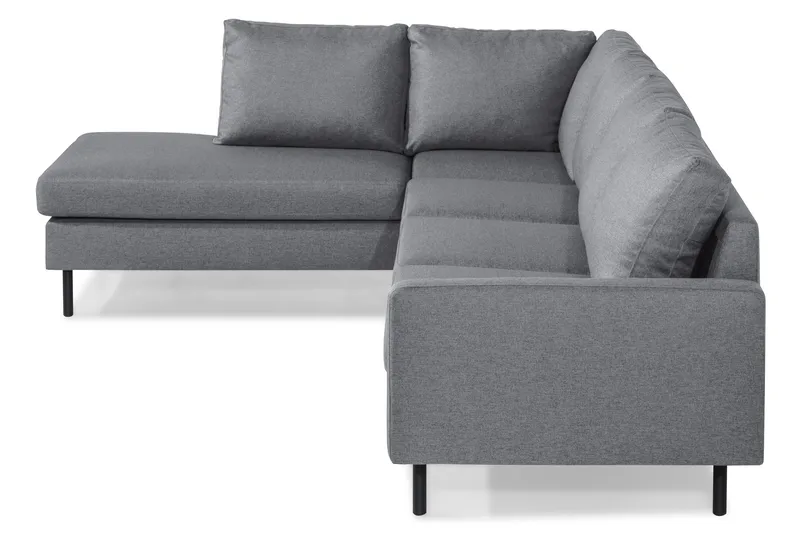 Peppe 4-seters Venstrevendt L-formet Sjeselongsofa i Stoff - Lys grå - Møbler - Sofaer - Sofaer med sjeselong - 4 seters sofa med divan