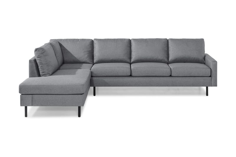 Peppe 4-seters Venstrevendt L-formet Sjeselongsofa i Stoff - Lys grå - Møbler - Sofaer - Sofaer med sjeselong - 4 seters sofa med divan