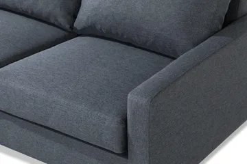 Peppe 4-seters Venstrevendt L-formet Sjeselongsofa i Stoff - Mørk grå - Møbler - Sofaer - Sofaer med sjeselong - 4 seters sofa med divan