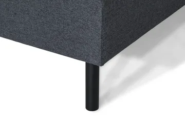 Peppe 4-seters Venstrevendt L-formet Sjeselongsofa i Stoff - Mørk grå - Møbler - Sofaer - Sofaer med sjeselong - 4 seters sofa med divan